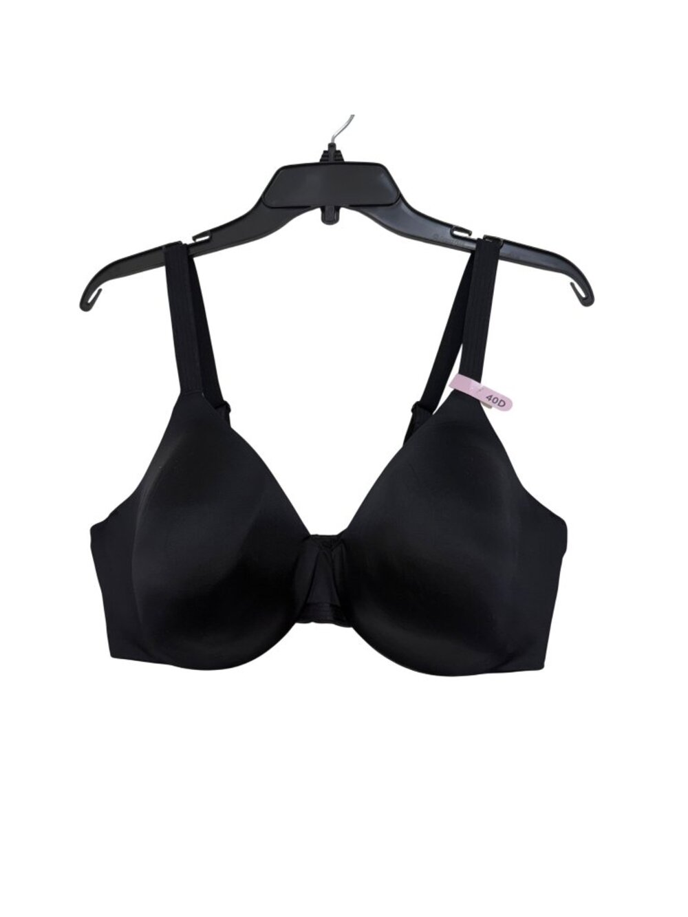 Bali Black Underwire Comfort  Tshirt  Bra 40D Adjustable Straps & Smooth Fabric